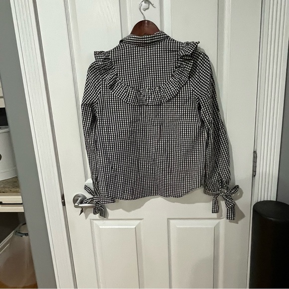 Bleuh small print checkered top size medium - Picture 6 of 10